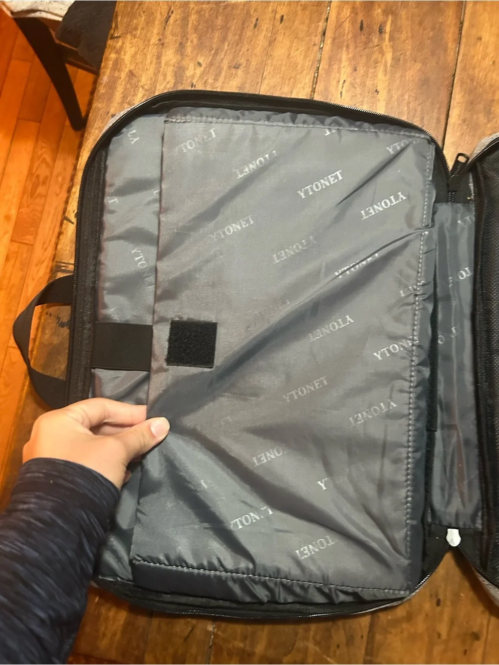 Gray and Black Laptop Briefcase -Carry Bag